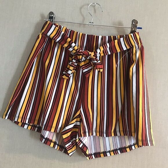 NWOT Bobby Brooks size medium striped shorts tires in front - Picture 8 of 13